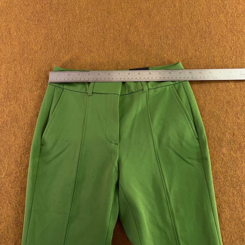 WHBM Women 00R Green Zoey Straight Ankle Pandora Pants NWT - Picture 4 of 9
